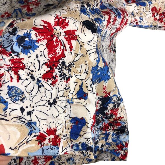 Christopher & Banks Jacket Womens M Petite Floral Art To Wear Abstract Pockets - Picture 6 of 16